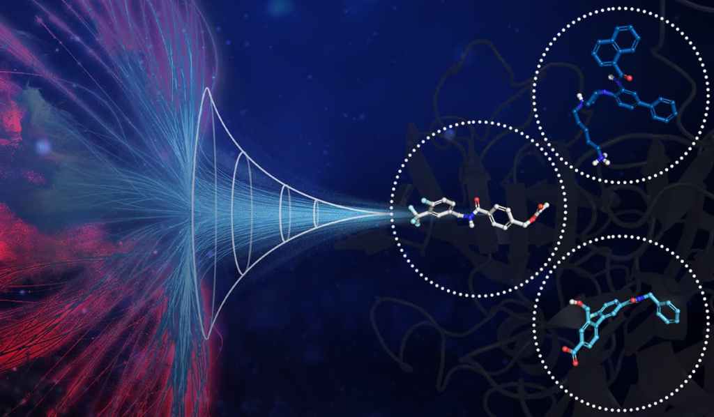 Virtual screening with integrated physics & machine learning